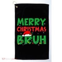 Merry Christmas Bruh Meme Funny Holiday Golf Towel thumb 0