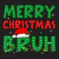 Merry Christmas Bruh Meme Funny Holiday Golf Towel thumb 3