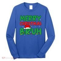 Merry Christmas Bruh Meme Funny Holiday Long Sleeve Shirt thumb 0