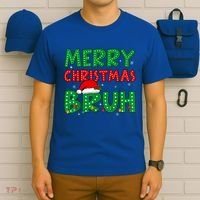 Merry Christmas Bruh Meme Funny Holiday T-Shirt thumb 6