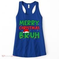 Merry Christmas Bruh Meme Funny Holiday Women's Tank Top thumb 0