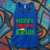 Merry Christmas Bruh Meme Funny Holiday Women's Tank Top thumb 3
