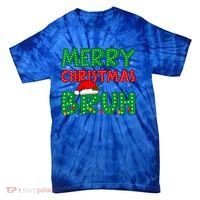 Merry Christmas Bruh Meme Funny Holiday Tie-Dye T-Shirt thumb 0