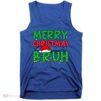 Merry Christmas Bruh Meme Funny Holiday Tank Top thumb 0