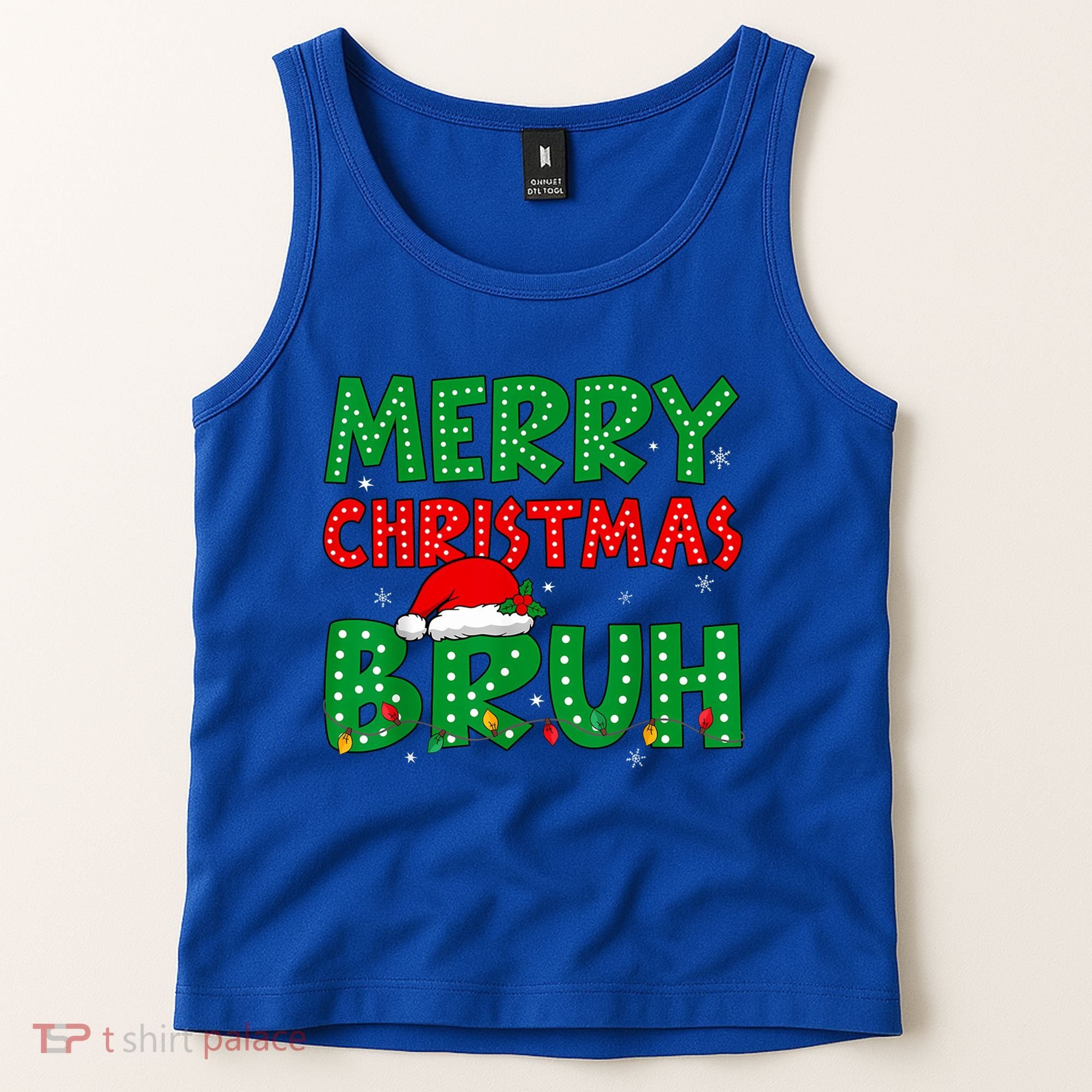 Merry Christmas Bruh Meme Funny Holiday Tank Top