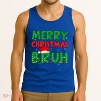 Merry Christmas Bruh Meme Funny Holiday Tank Top thumb 3