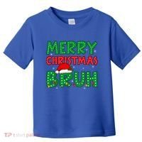 Merry Christmas Bruh Meme Funny Holiday Toddler T-Shirt thumb 0