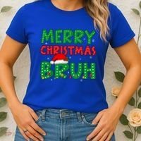 Merry Christmas Bruh Meme Funny Holiday Women's T-Shirt thumb 2