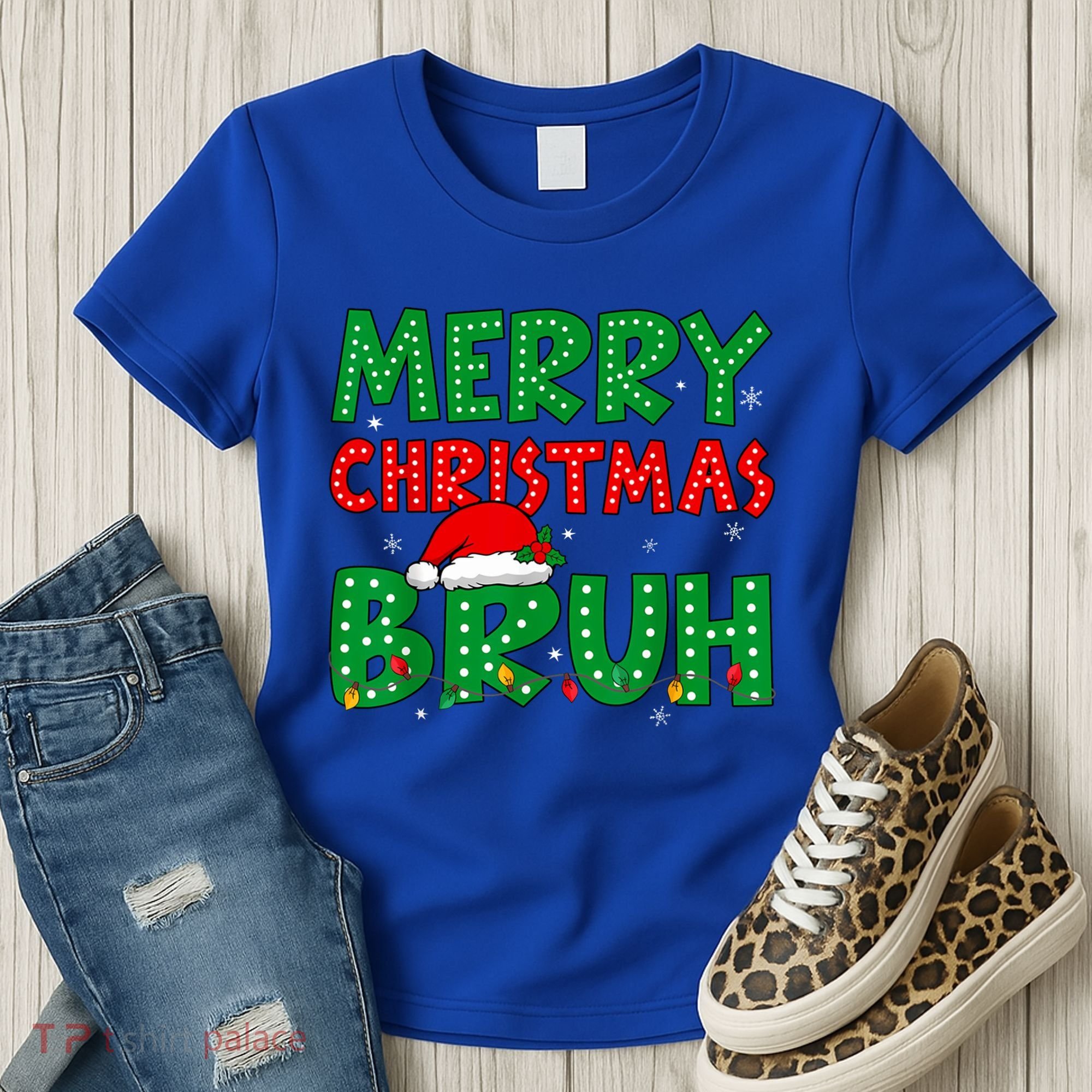 Merry Christmas Bruh Meme Funny Holiday Women's T-Shirt