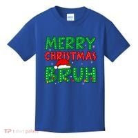 Merry Christmas Bruh Meme Funny Holiday Kids T-Shirt thumb 0