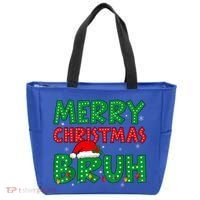 Merry Christmas Bruh Meme Funny Holiday Tote Bag thumb 0