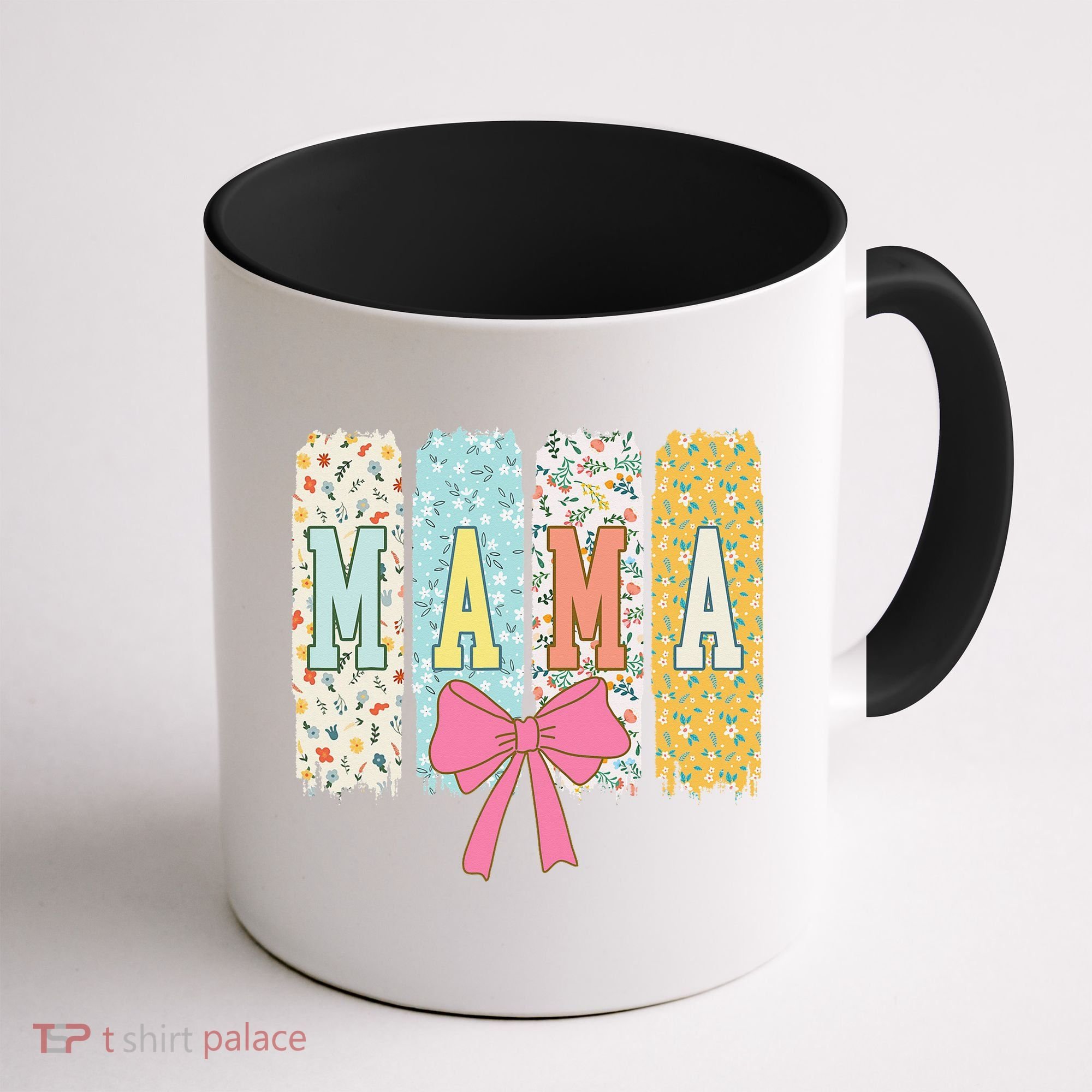 Mama Coquette Bow Groovy Floral Mothers Day Mama Coffee Mug