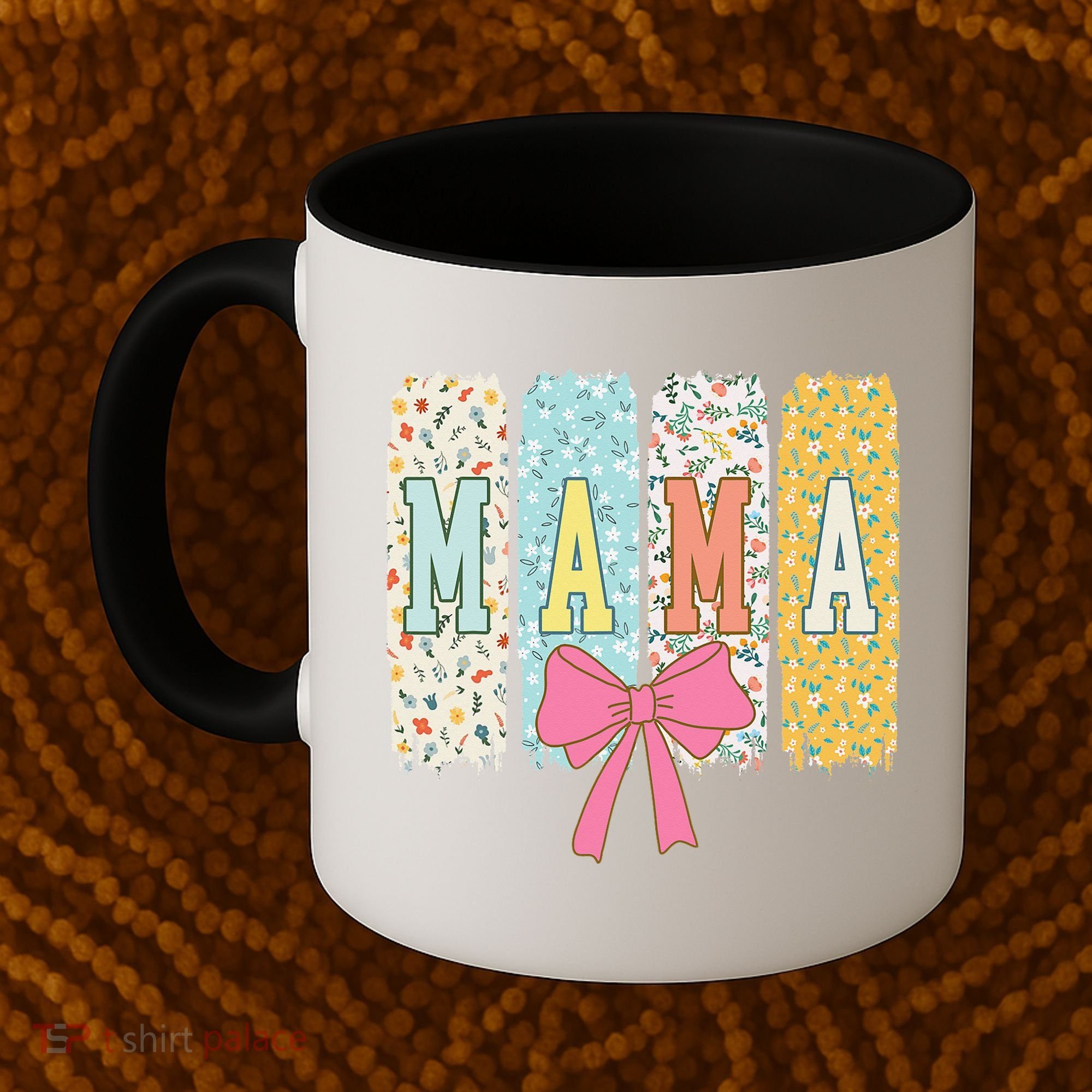 Mama Coquette Bow Groovy Floral Mothers Day Mama Coffee Mug