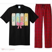 Mama Coquette Bow Groovy Floral Mothers Day Mama Pajama Set thumb 0