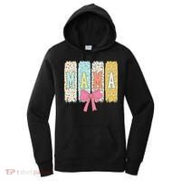 Mama Coquette Bow Groovy Floral Mothers Day Mama Women's Hoodie thumb 0