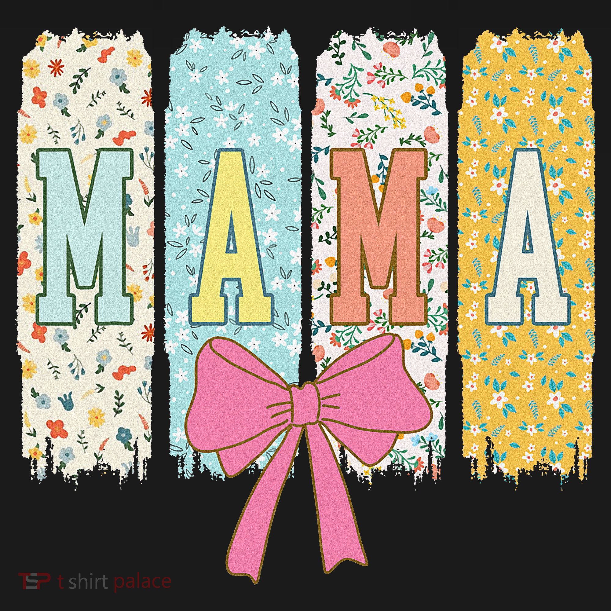 Mama Coquette Bow Groovy Floral Mothers Day Mama Women's Hoodie
