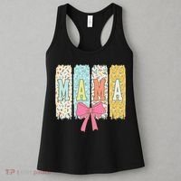 Mama Coquette Bow Groovy Floral Mothers Day Mama Women's Tank Top thumb 3