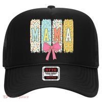 Mama Coquette Bow Groovy Floral Mothers Day Mama Hat thumb 0