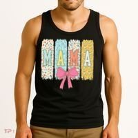 Mama Coquette Bow Groovy Floral Mothers Day Mama Tank Top thumb 3