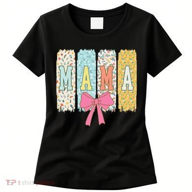 Mama Coquette Bow Groovy Floral Mothers Day Mama Women's T-Shirt