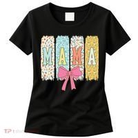 Mama Coquette Bow Groovy Floral Mothers Day Mama Women's T-Shirt thumb 0
