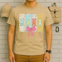 Mama Coquette Bow Groovy Floral Mothers Day Mama T-Shirt thumb 6