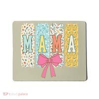 Mama Coquette Bow Groovy Floral Mothers Day Mama Mousepad thumb 0