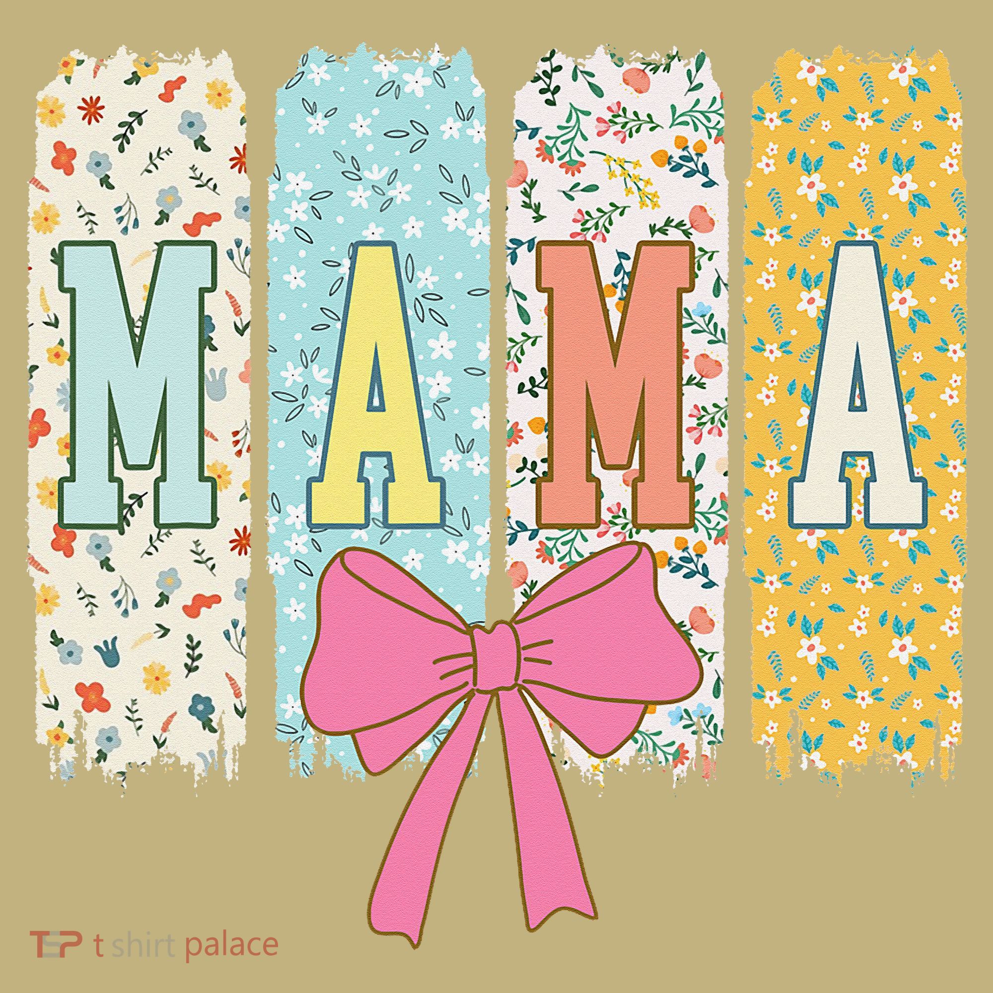 Mama Coquette Bow Groovy Floral Mothers Day Mama Mousepad