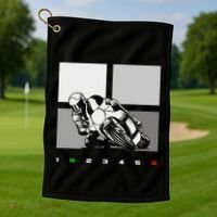 Motorcycle Clothing Biker Motorcycle Golf Towel thumb 1