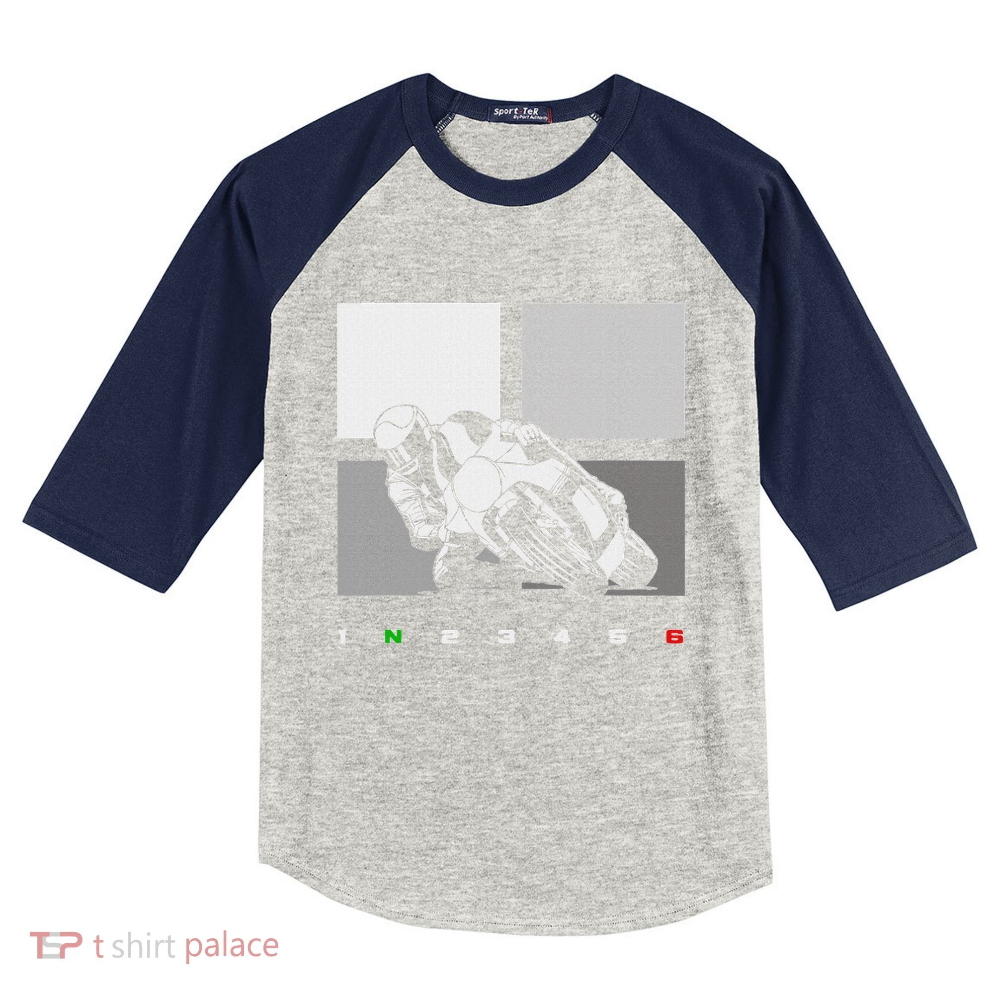 Motorcycle Clothing Biker Motorcycle Kids Colorblock Raglan Jersey