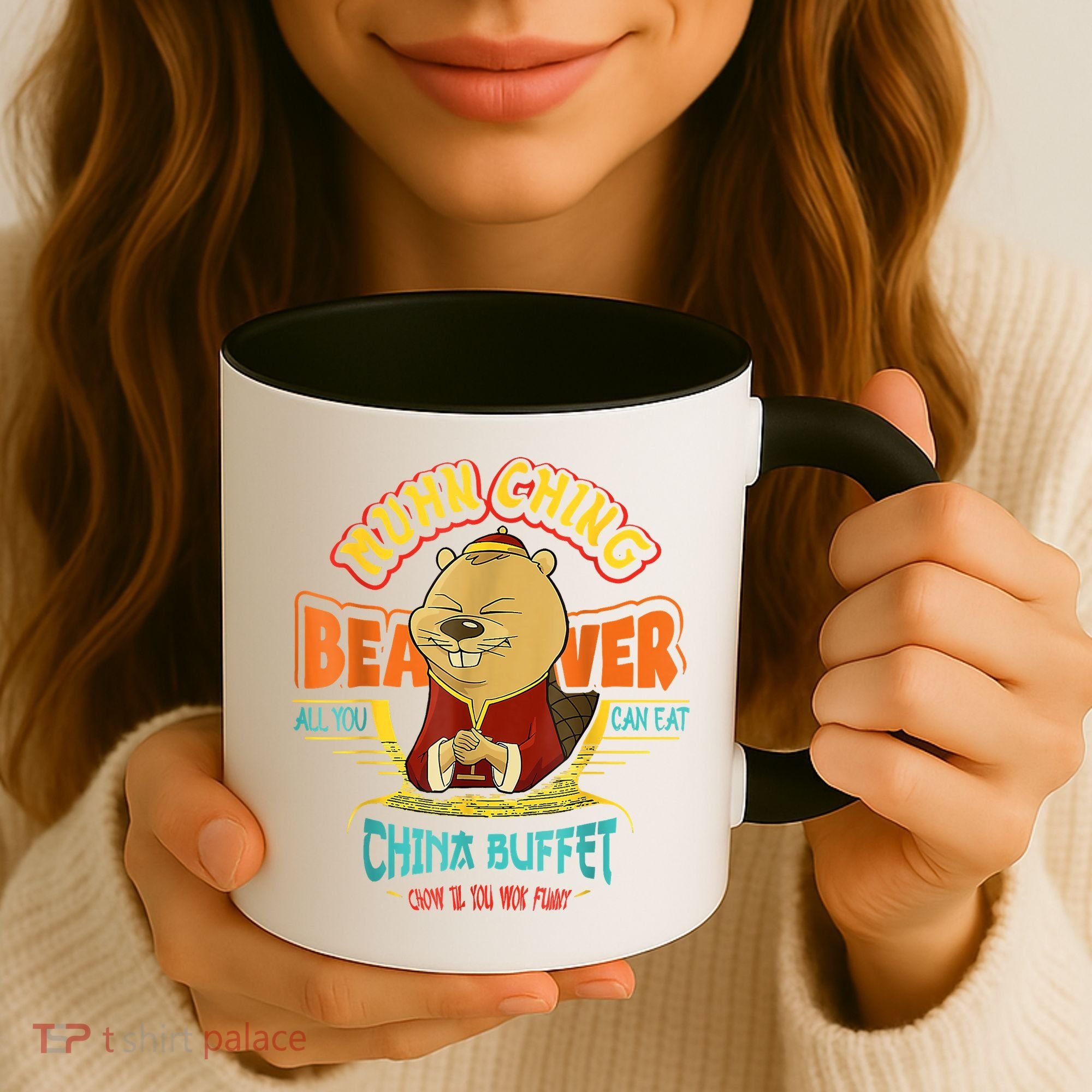 Muhn Ching Beaver All You Can Eat China Buffet Chow Coffee Mug