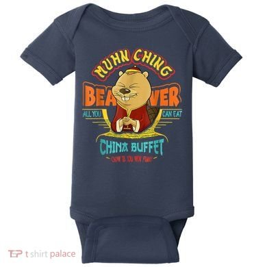Muhn Ching Beaver All You Can Eat China Buffet Chow Baby Bodysuit