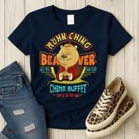 Muhn Ching Beaver All You Can Eat China Buffet Chow Women's T-Shirt thumb 3