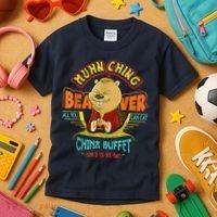Muhn Ching Beaver All You Can Eat China Buffet Chow Kids T-Shirt thumb 3