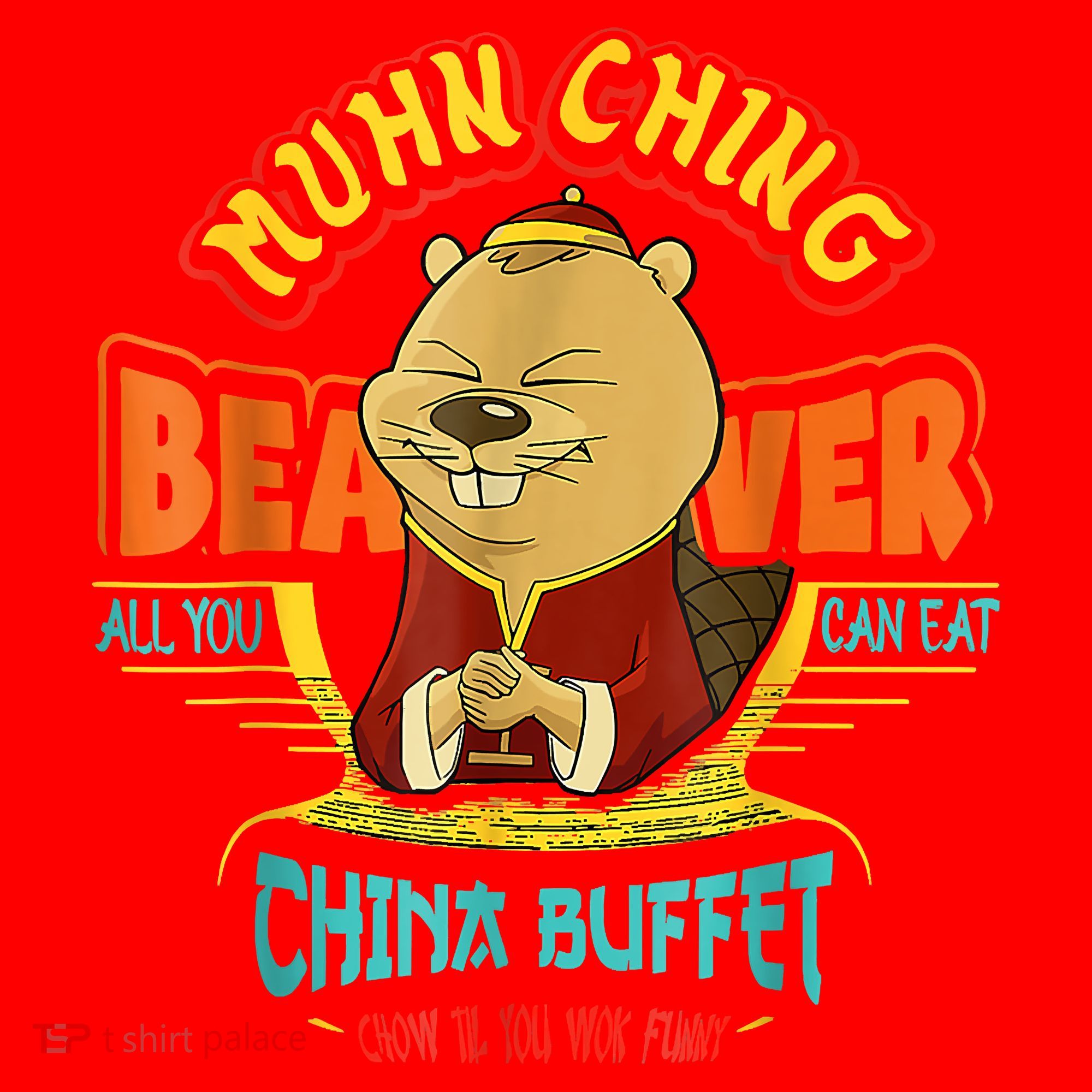 Muhn Ching Beaver All You Can Eat China Buffet Chow Santa Hat