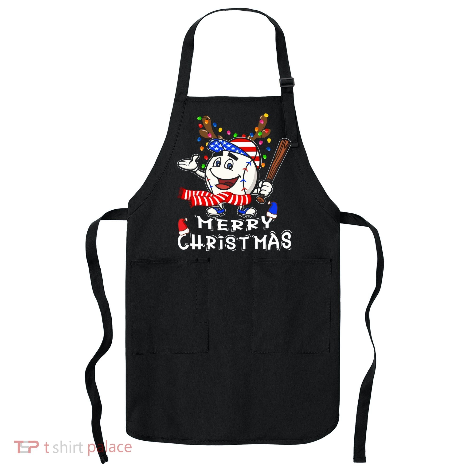 Merry Christmas Baseball For Boys Tollder Ball Santa Pajama Apron