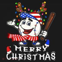 Merry Christmas Baseball For Boys Tollder Ball Santa Pajama T-Shirt thumb 7