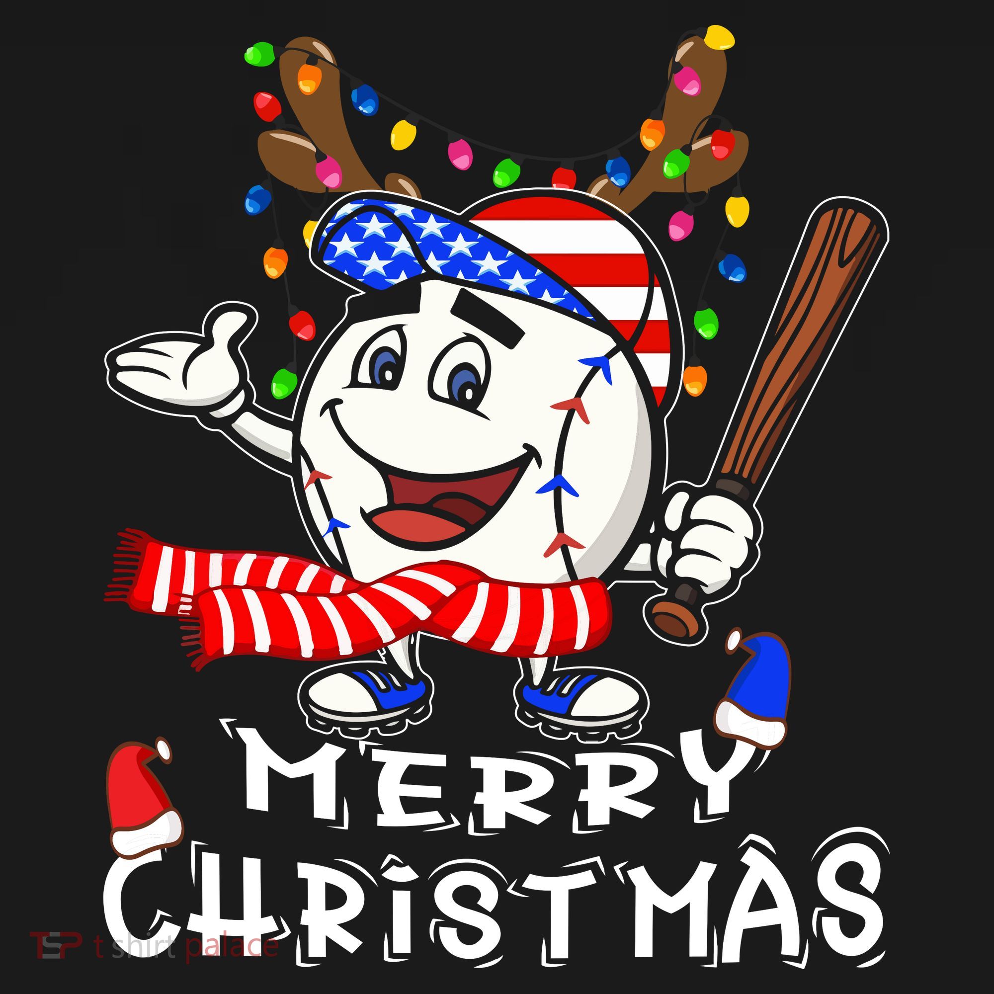 Merry Christmas Baseball For Boys Tollder Ball Santa Pajama Mousepad