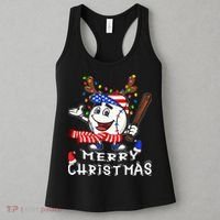 Merry Christmas Baseball For Boys Tollder Ball Santa Pajama Women's Tank Top thumb 3