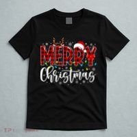 Merry Christmas Buffalo Plaid Red Santa Family Matching Xmas T-Shirt thumb 5