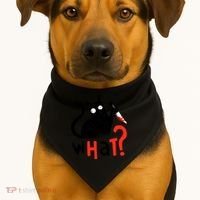 Murder Cat Bloody Knife What? Funny Humor Cats USA-Made Doggie Bandana thumb 1