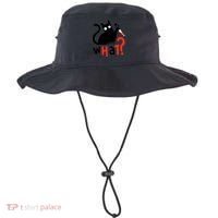 Murder Cat Bloody Knife What? Funny Humor Cats Bucket Hat thumb 0