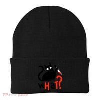 Murder Cat Bloody Knife What? Funny Humor Cats Beanie thumb 0