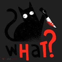 Murder Cat Bloody Knife What? Funny Humor Cats Beanie thumb 2