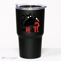 Murder Cat Bloody Knife What? Funny Humor Cats Tumbler thumb 0