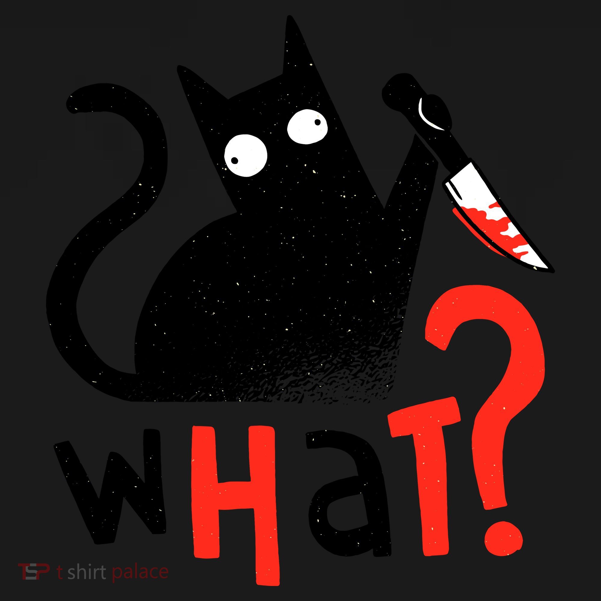 Murder Cat Bloody Knife What? Funny Humor Cats Mousepad