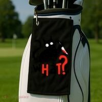 Murder Cat Bloody Knife What? Funny Humor Cats Golf Towel thumb 2