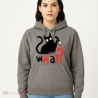 Murder Cat Bloody Knife What? Funny Humor Cats Hoodie thumb 5