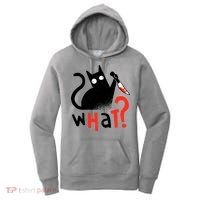 Murder Cat Bloody Knife What? Funny Humor Cats Women's Hoodie thumb 0