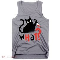 Murder Cat Bloody Knife What? Funny Humor Cats Tank Top thumb 0